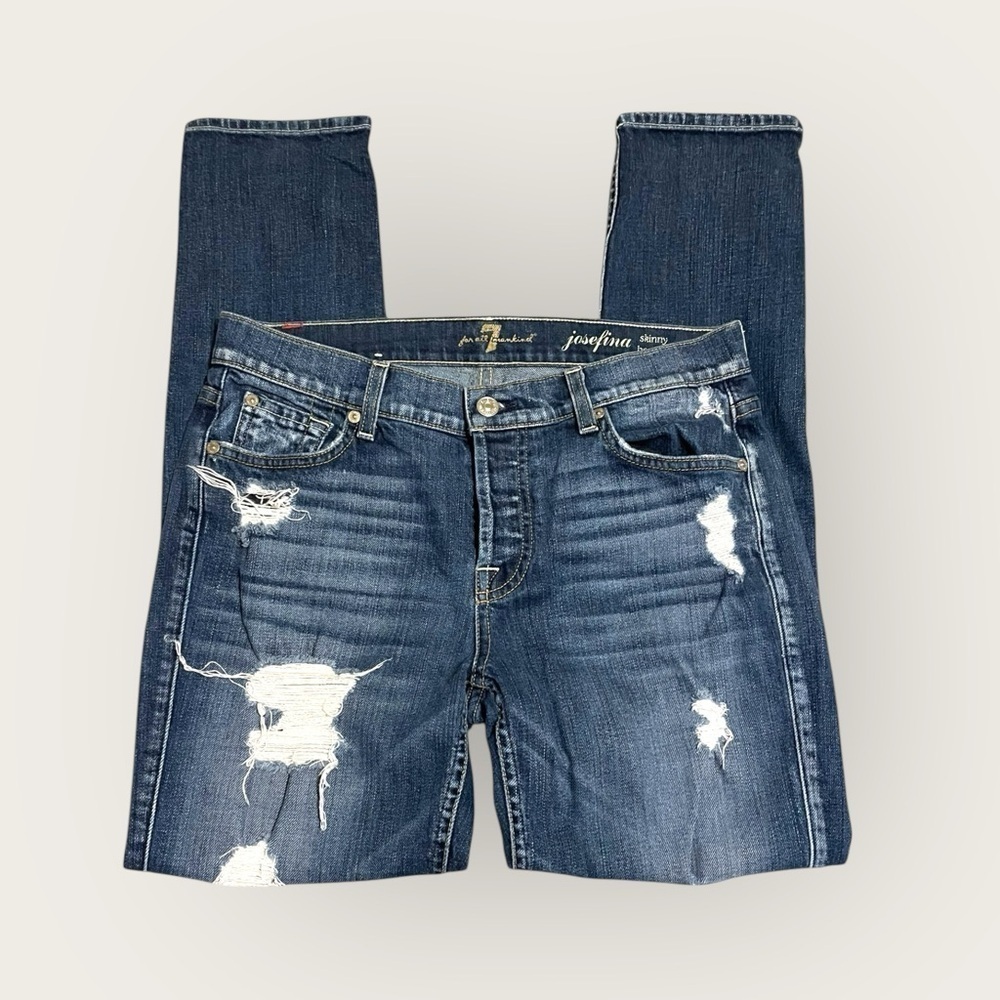 7 For All Mankind Josefina Skinny Boyfriend Jeans Size 27